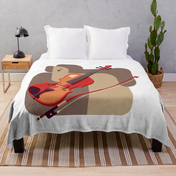 Item preview, Elegant Retro Violin with Abstract Musical Shapes designed and sold by Art Co..