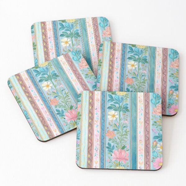 Item preview, Decorative Floral Stripes Designs motif in Fabric, Wallpaper and Home Decor designed and sold by Clara Fruggeri.