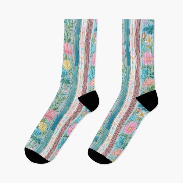 Item preview, Decorative Floral Stripes Designs motif in Fabric, Wallpaper and Home Decor designed and sold by Clara Fruggeri.