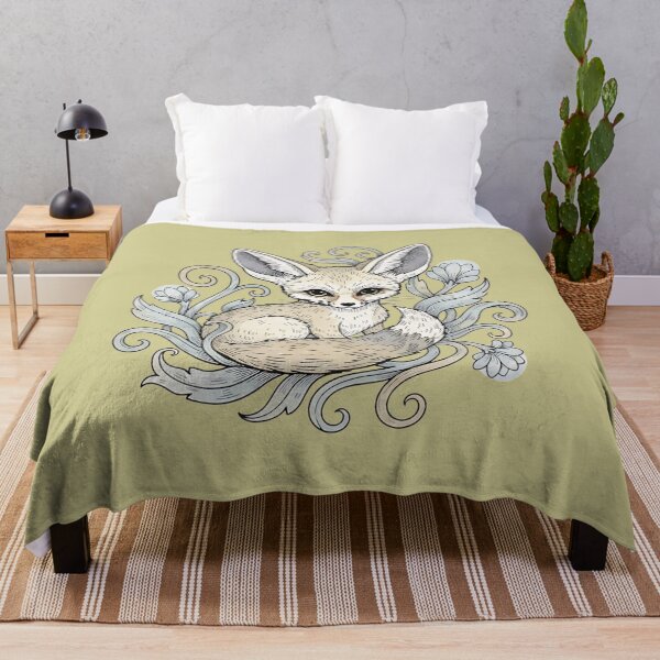 Item preview, Fennec Fox with Desert Florals designed and sold by BirdsnStuff.