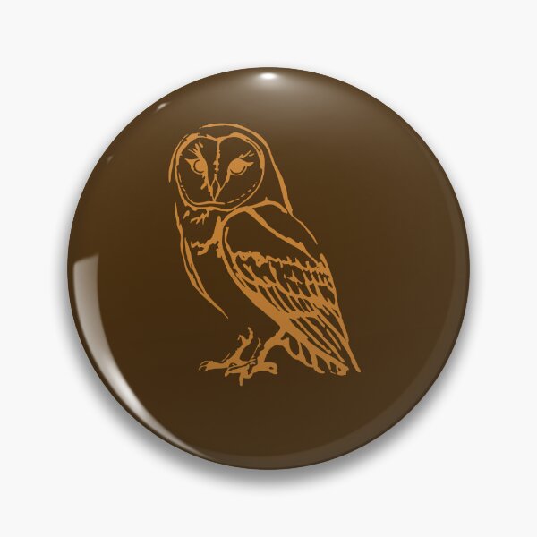 Item preview, Vintage Style Barn Owl Line Art – Warm Caramel Woodland Owl Illustration designed and sold by donwillisjrart.