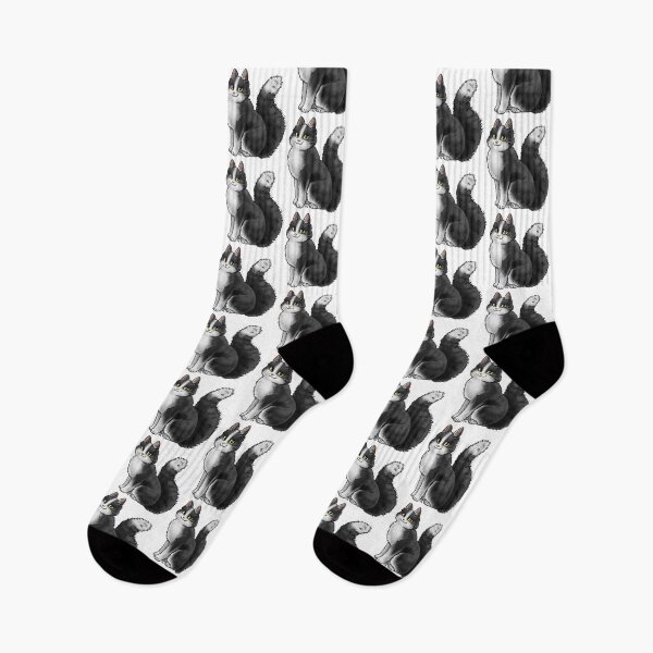 Item preview, Cat - LaPerm - Tuxedo designed and sold by Jennifer Stolzer.
