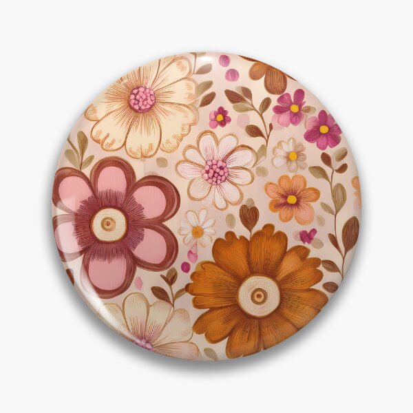 Item preview, Timeless 1960s and 1970s floral charm in a continuous pattern design designed and sold by Clara Fruggeri.