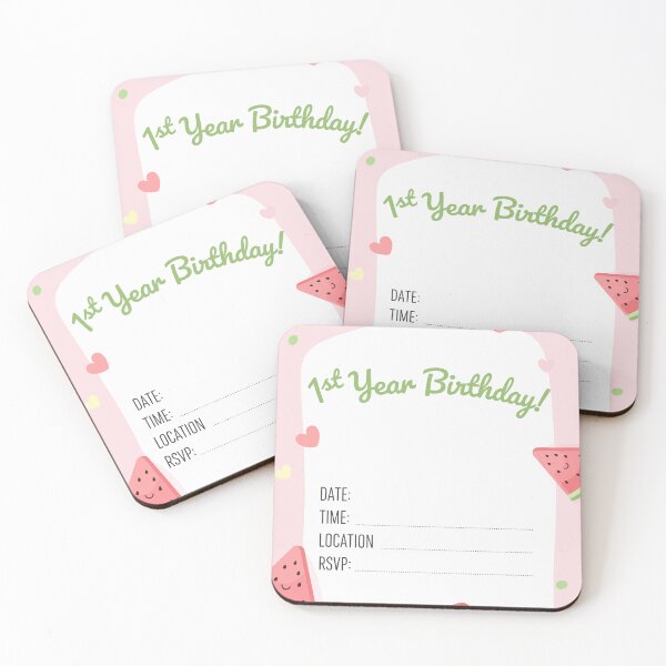 Item preview, Watermelon 1st Birthday RSVP designed and sold by MeineLinienwelt.