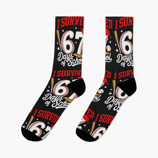 Item preview, I Survived 67 Days Of School Baseball Funny Teacher Student designed and sold by cawtoon.