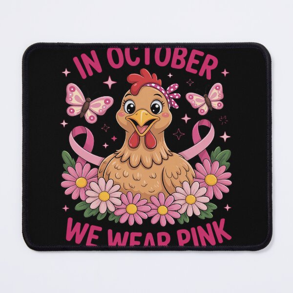 Item preview, in October We Wear Pink Breast Cancer Awareness Chicken Bow designed and sold by Sandrhaus.