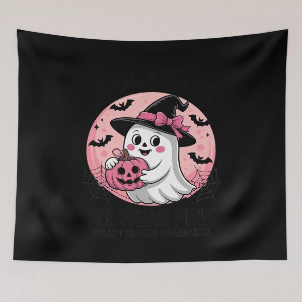 Item preview, in October We Wear Pink Cute Ghost Breast Cancer Halloween designed and sold by Sandrhaus.