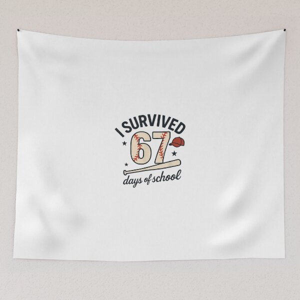 Item preview, I Survived 67 Days Of School Baseball  designed and sold by cawtoon.