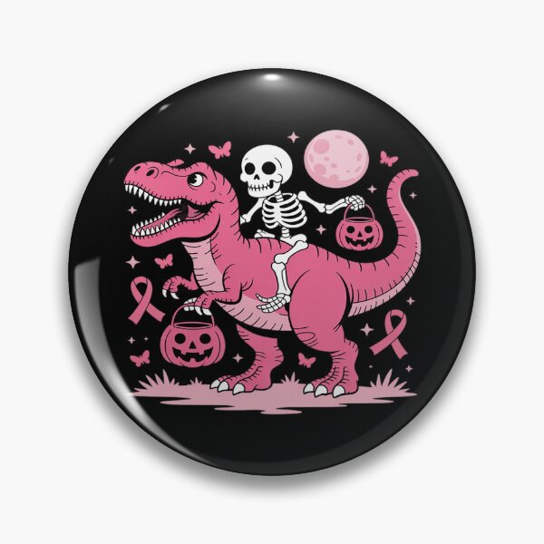 Item preview, In October We Wear Pink Dinosaur Breast Cancer Awareness designed and sold by Sandrhaus.