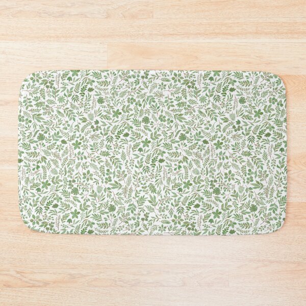 Item preview, Green Botanical Seamless Pattern with Brown Line Accents designed and sold by JoelmaQ.
