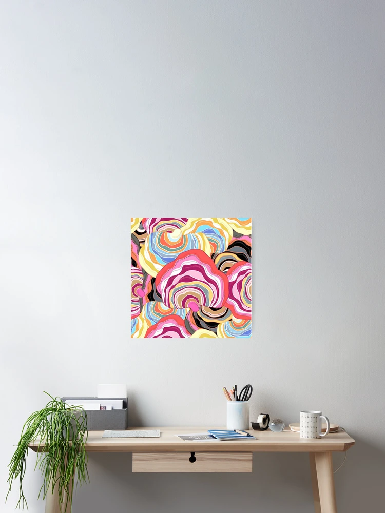Thumbnail 2 of 3, Poster, Abstract Shells designed and sold by ViaARTfactory.