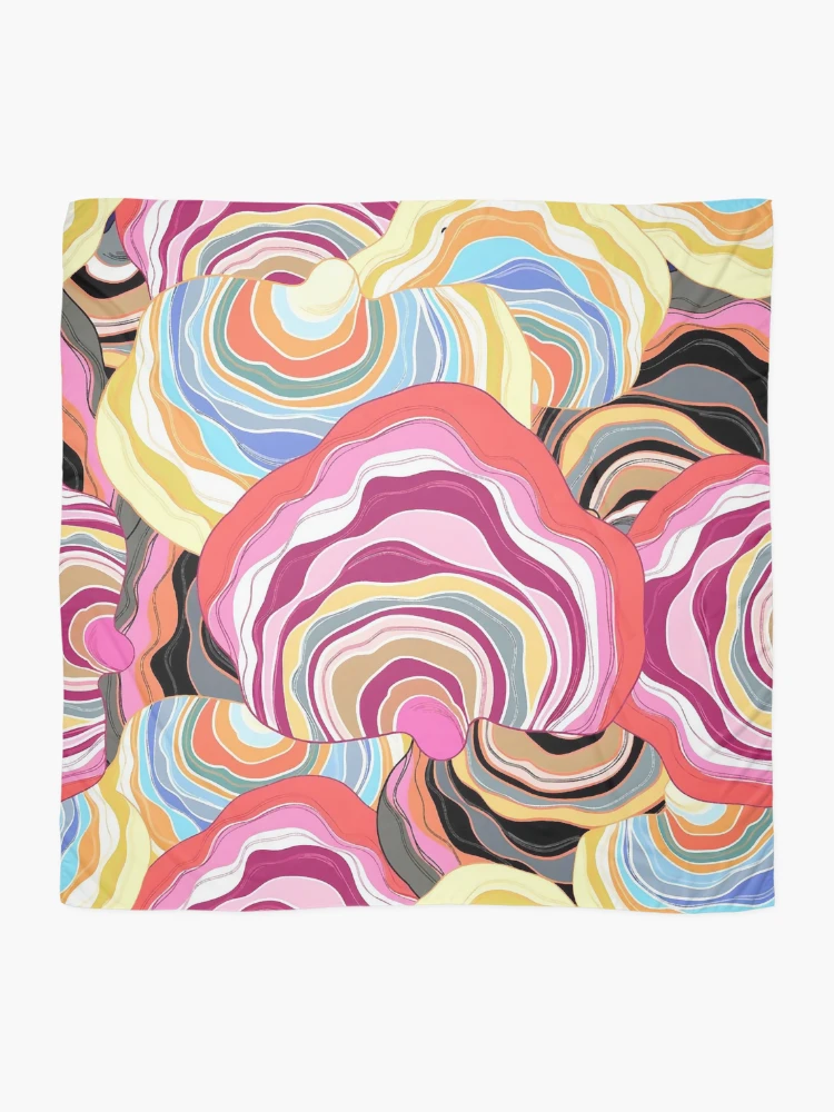 Thumbnail 2 of 3, Scarf, Abstract Shells designed and sold by ViaARTfactory.
