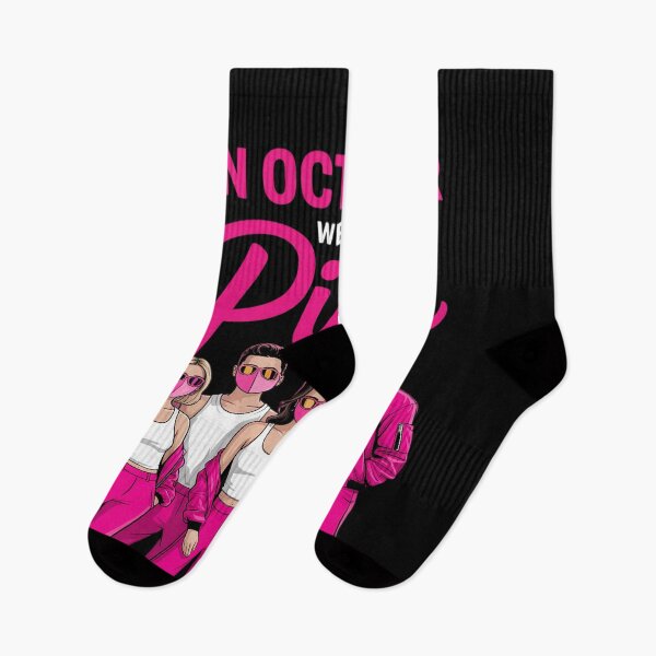 Item preview, In October We Wear Pink Horror Breast Cancer Awareness designed and sold by Sandrhaus.