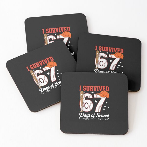 Item preview, Survived 67 Days Of School Funny Six Seven Meme Baseball designed and sold by cawtoon.