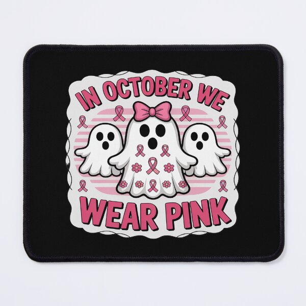Item preview, In October We Wear Pink Preppy Ghost Pink October designed and sold by Sandrhaus.