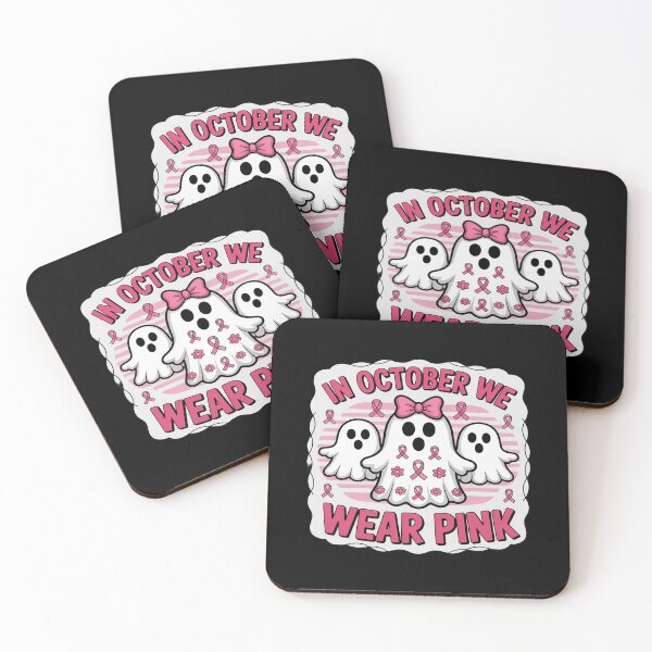 Item preview, In October We Wear Pink Preppy Ghost Pink October designed and sold by Sandrhaus.