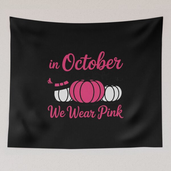 Item preview, in October we wear Pink Pumpkin Halloween Breast Cancer designed and sold by Sandrhaus.
