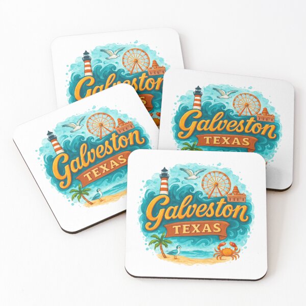 Item preview, Galveston Texas coastal design inspired by The Strand — vintage beach souvenir gift celebrating Gulf Coast charm. designed and sold by DESTINATIONS DECAL.
