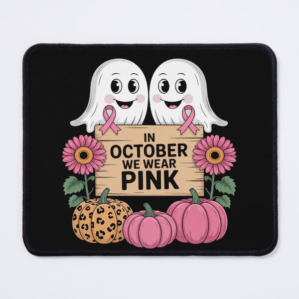 Item preview, in October We Wear Pink Shirt Ghost Breast Cancer Awareness designed and sold by Sandrhaus.
