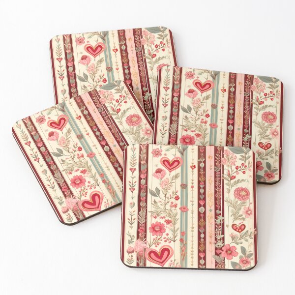 Item preview, Striped shabby chic floral pattern designed and sold by Clara Fruggeri.