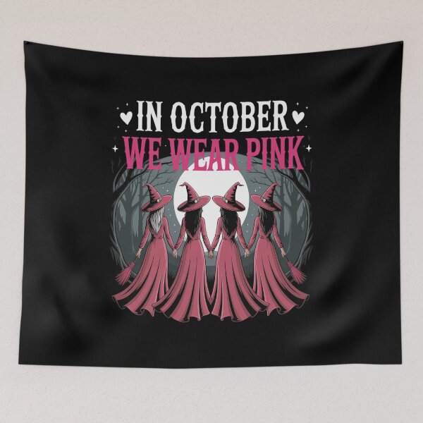 Item preview, in October We Wear Pink Witch Breast Cancer Awareness designed and sold by Sandrhaus.