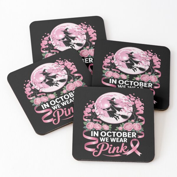 Item preview, in October We Wear Pink Witch Halloween Breast Cancer designed and sold by Sandrhaus.