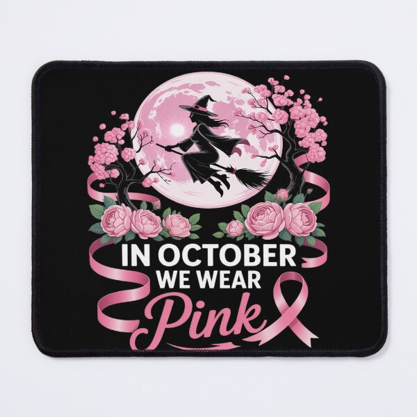 Item preview, in October We Wear Pink Witch Halloween Breast Cancer designed and sold by Sandrhaus.