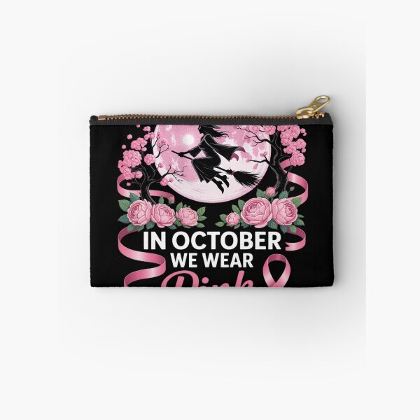 Item preview, in October We Wear Pink Witch Halloween Breast Cancer designed and sold by Sandrhaus.
