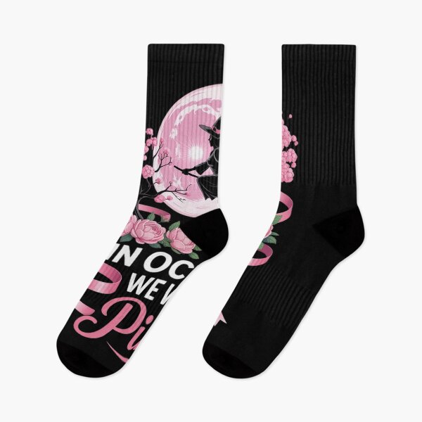 Item preview, in October We Wear Pink Witch Halloween Breast Cancer designed and sold by Sandrhaus.