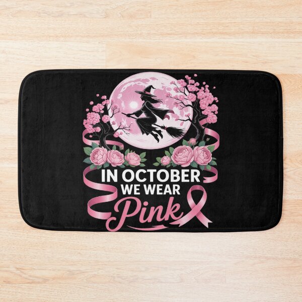 Item preview, in October We Wear Pink Witch Halloween Breast Cancer designed and sold by Sandrhaus.