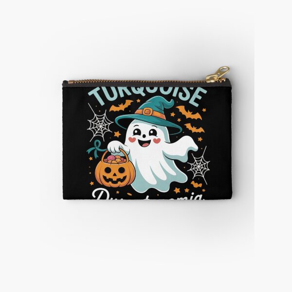 Item preview, In October We Wear Turquoise Dysautonomia Awareness Ghost designed and sold by Sandrhaus.