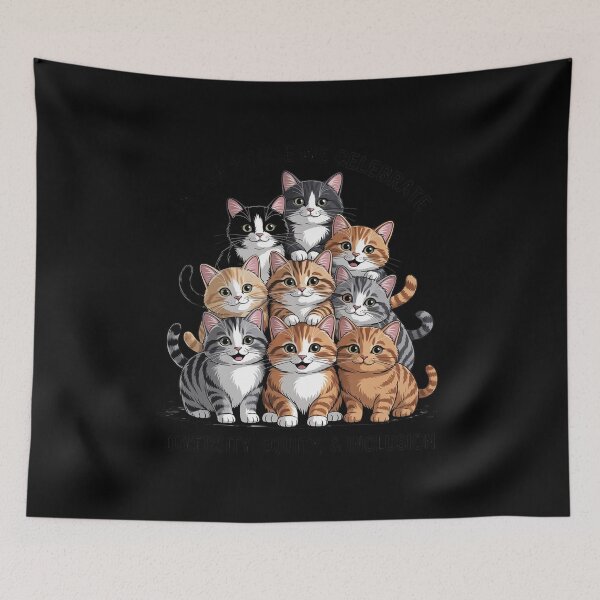 Item preview, in Our House We Celebrate Diversity Equity & Inclusion Cats designed and sold by Sandrhaus.