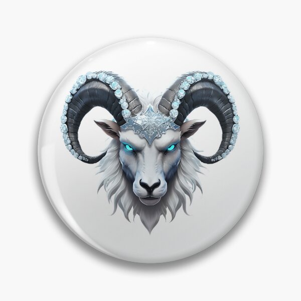 Item preview, White Aries Ram with Diamonds  designed and sold by StarDustMinis.