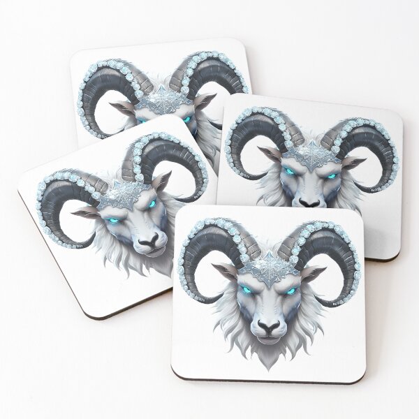 Item preview, White Aries Ram with Diamonds  designed and sold by StarDustMinis.