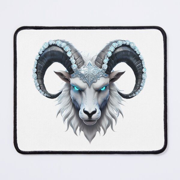 Item preview, White Aries Ram with Diamonds designed and sold by StarDustMinis.