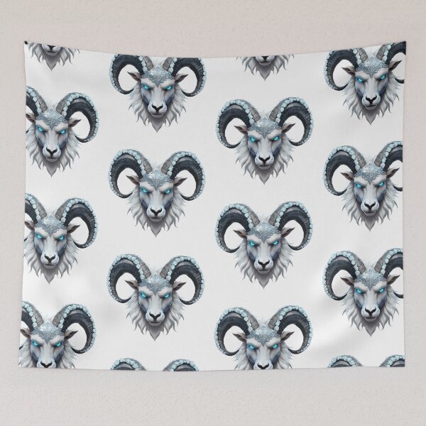 Item preview, White Aries Ram with Diamonds  designed and sold by StarDustMinis.