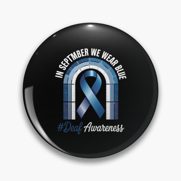 Item preview, in September, We Wear Blue Deaf Awareness Month Blue Ribbon designed and sold by ryukaizox1.