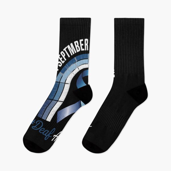 Item preview, in September, We Wear Blue Deaf Awareness Month Blue Ribbon designed and sold by ryukaizox1.