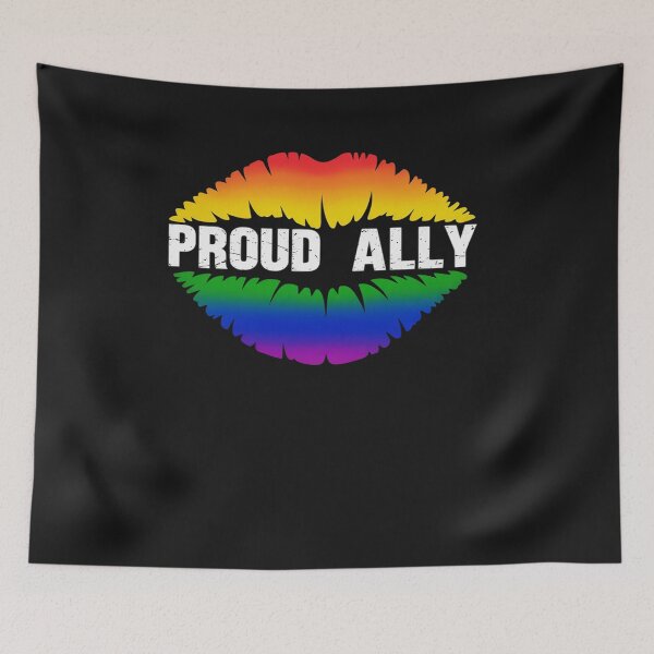 Item preview, Proud Ally Pride Gay LGBT Day Month Parade Rainbow Lips designed and sold by procionartss.