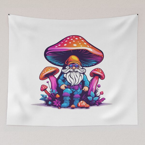 Item preview, Stylish Gnome Wearing Shades Under Mushrooms designed and sold by T-Shirt Wizards.