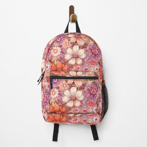 Item preview, Cool floral retro 60s 70s, earth tones blend seamlessly designed and sold by Clara Fruggeri.