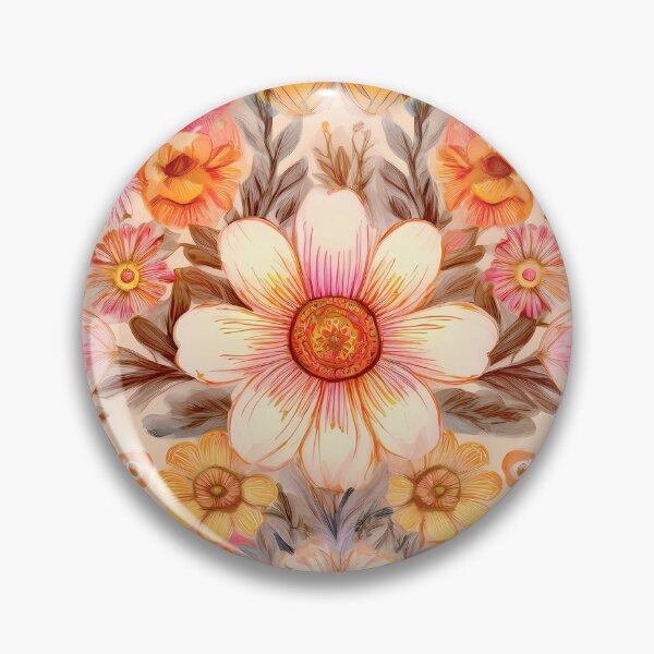 Item preview, Whimsical orange bloomscape  designed and sold by Clara Fruggeri.