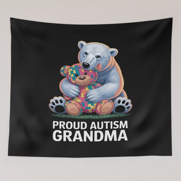 Item preview, Proud Autism Grandma Bear Autism Awareness Autistic Kids designed and sold by procionartss.