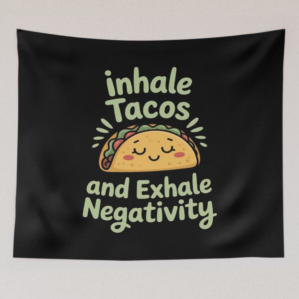 Item preview, Inhale Tacos Exhale Negativity Funny Taco Yoga designed and sold by ryukaizox1.