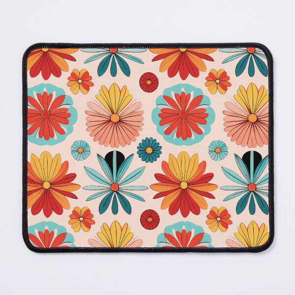 Item preview, boho floral retro pattern design print designed and sold by Clara Fruggeri.