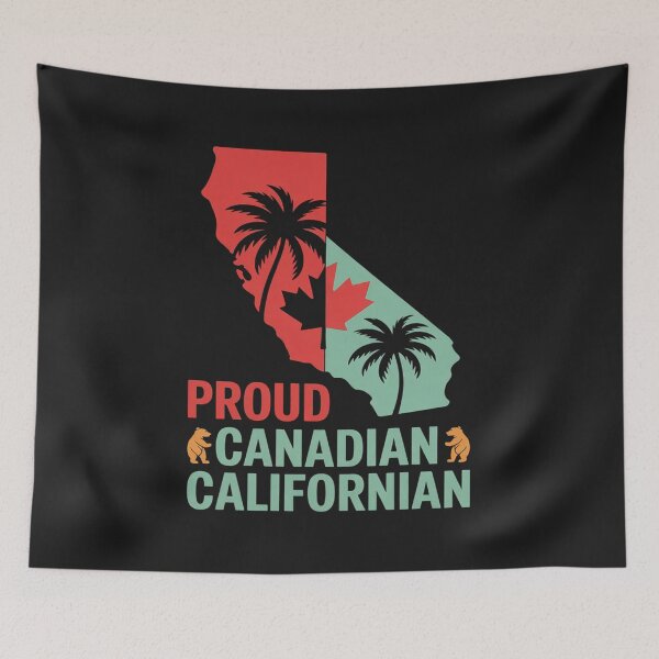 Item preview, Proud Canadian Californian - California Map and Canada Flag designed and sold by AvagondaMind.