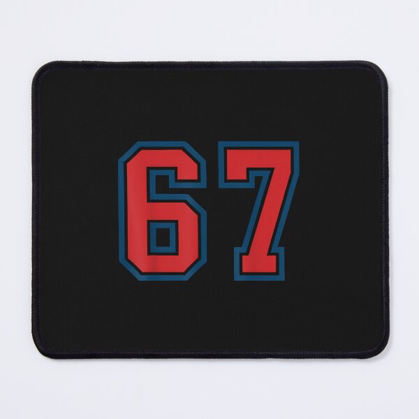 Item preview, Red And Blue Sports Number 67 Jersey Uniform Player Fan designed and sold by grumpzara.