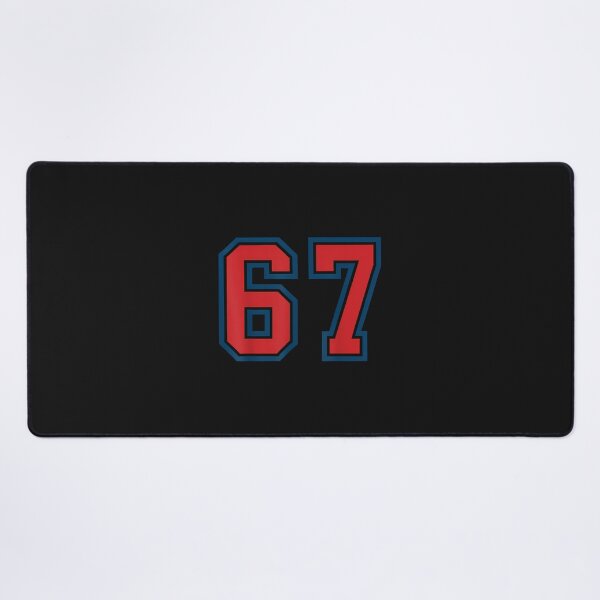 Item preview, Red And Blue Sports Number 67 Jersey Uniform Player Fan designed and sold by grumpzara.
