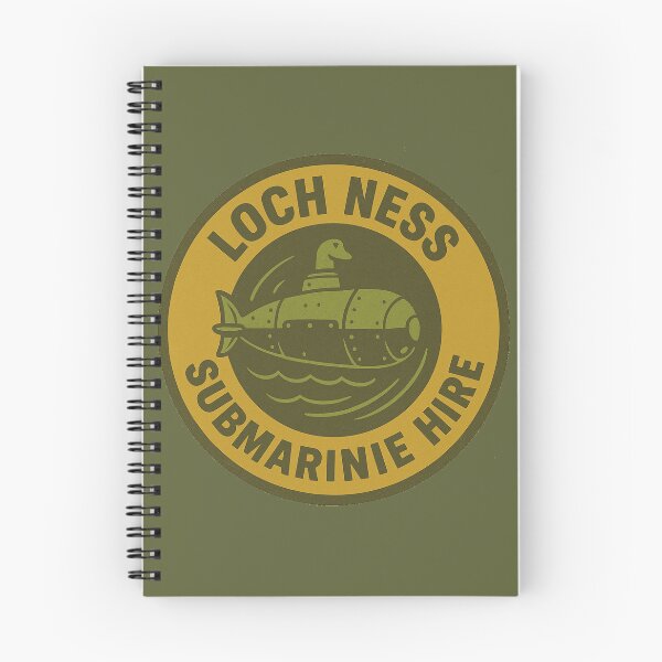 Item preview, Loch Ness Submarine Hire – Retro Nessie Submarine Badge Design designed and sold by Motor-Supplies.