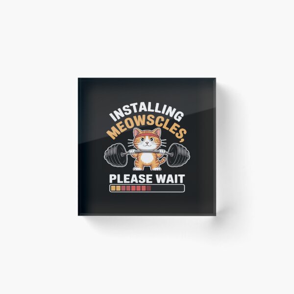 Item preview, Installing Meowscles Cat Workout Design Fitness Barbel designed and sold by Rotasiin.